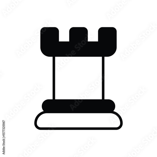 Fortress icon vector