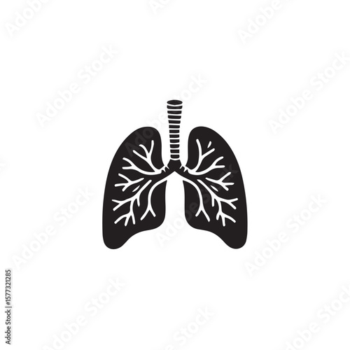 vector illustration of lungs