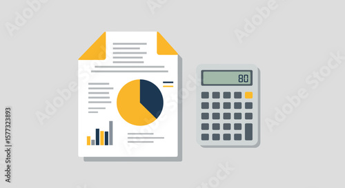 Analyzing Financial Data Report with Charts and Calculator for Business Insights and Budgeting