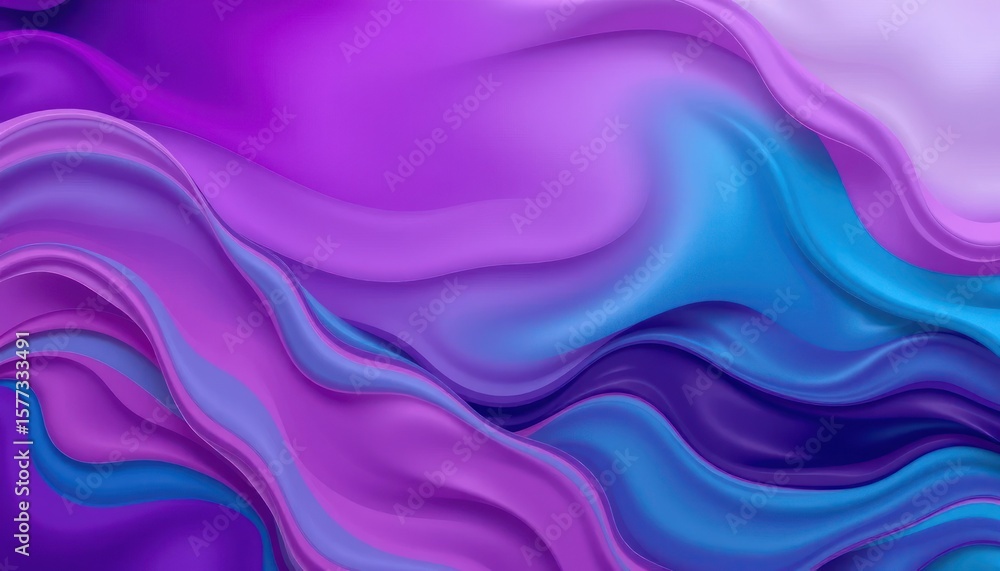 Fototapeta premium Abstract artistic background with flowing waves of purple and blue colors