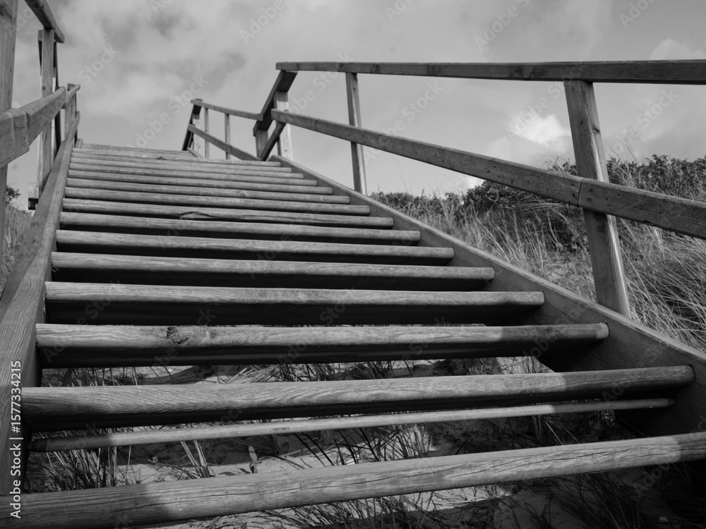 Obraz premium Treppen zum Strand auf Sylt