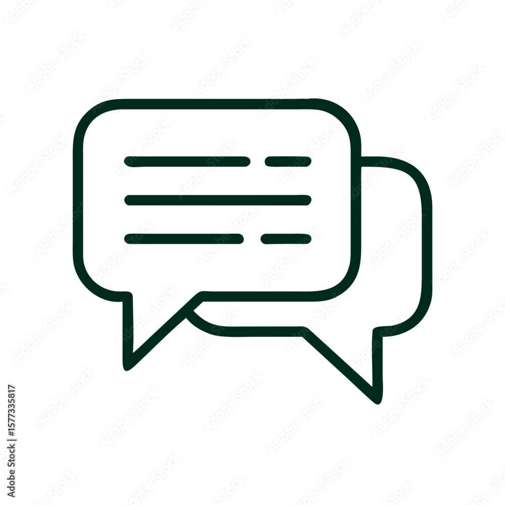Speech bubble icons in minimalist style for communication concept Speech bubble icons in minimalist style for communication concept