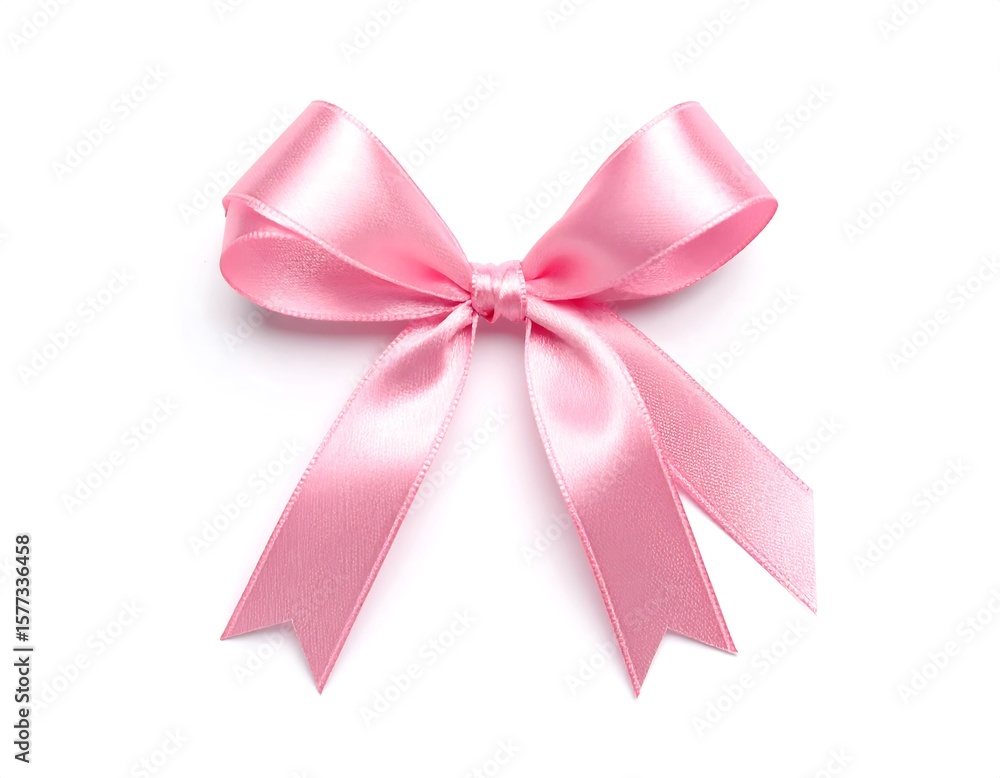 Pink satin ribbon bow Pink satin ribbon bow