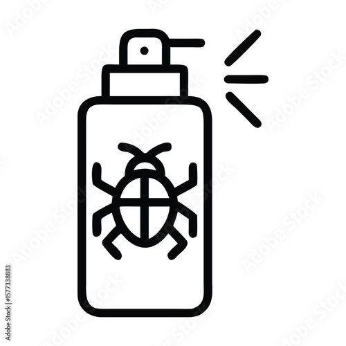 spray from ticks line icon vector illustration