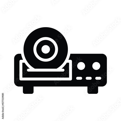 An editable glyph icon showing CD player function