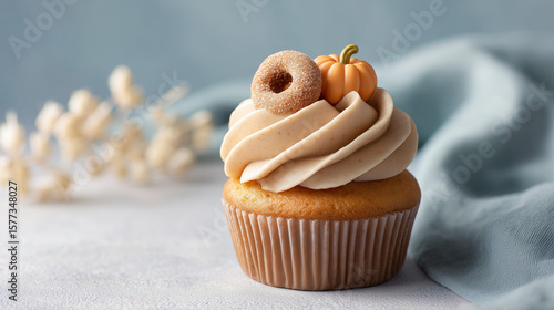 Halloween Pumpkin Cupcakes, Orange Frosting Cupcakes, Halloween Party Food