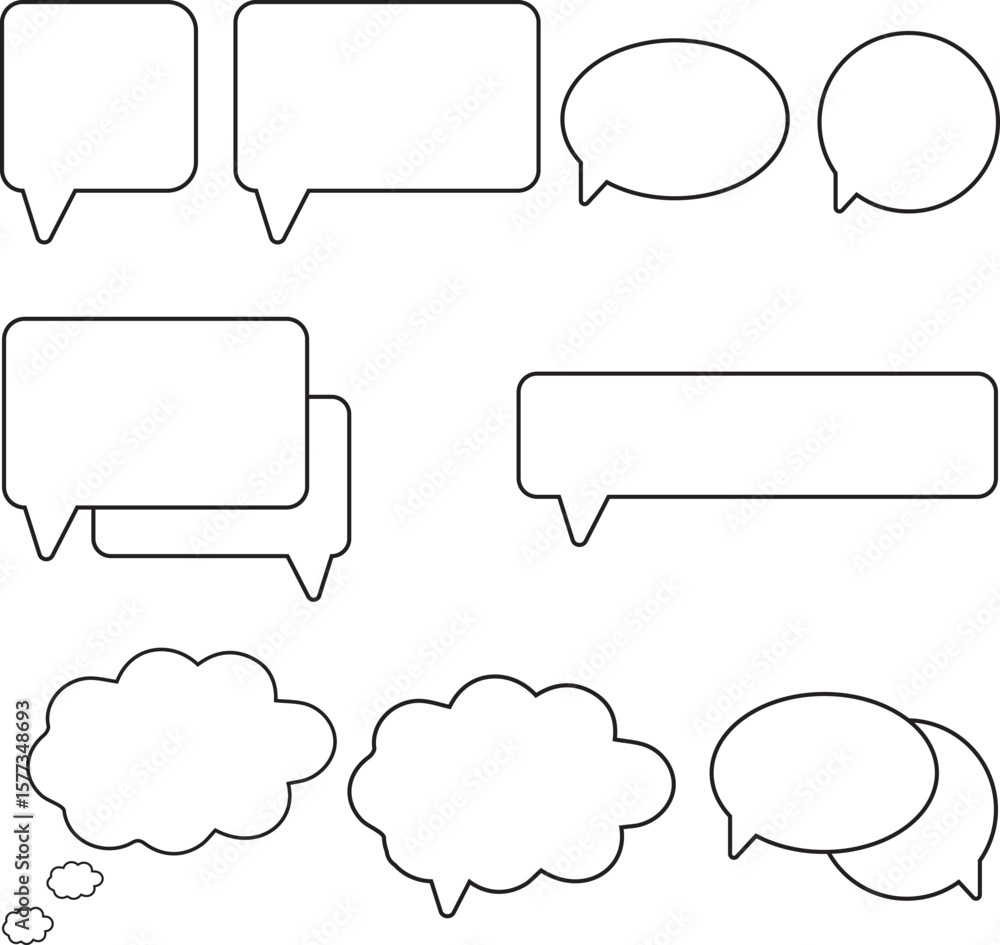 Obraz premium Blank empty speech bubbles vector illustration speech balloon