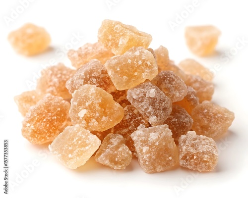 tragacanth or dry gum on white background