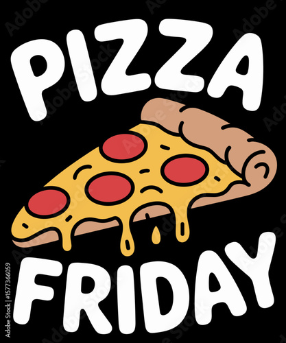 Retro Pepperoni Pizza Friday Italian Food Lover