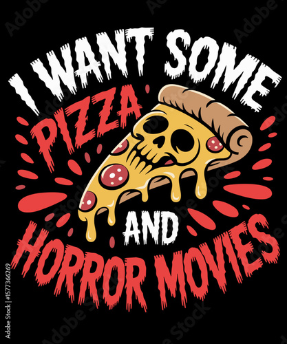 Horror Movies Scary Slasher Splatter Film Pizza Day Pizzeria