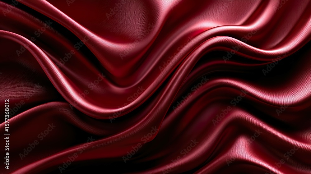 Closeup of burgundy silk fabric texture Closeup of burgundy silk fabric texture