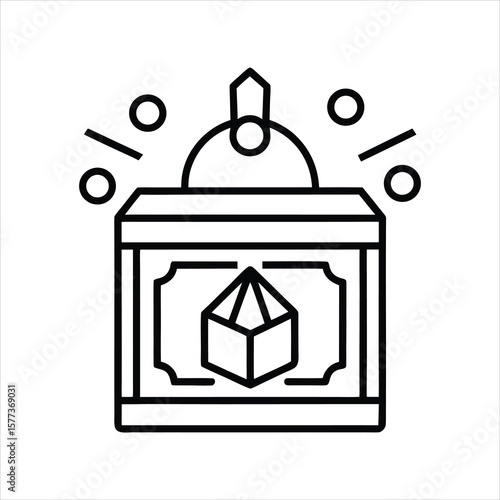 Line Art Icon for New Product Release Concept