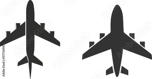 Create a kinds of deferent Plane take off icon. Flying airplane. Departure symbol vector art with white background.