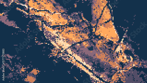 Cracked rock pixel art