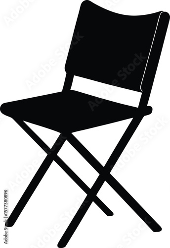 Silhouette of producer chair isolated on white background