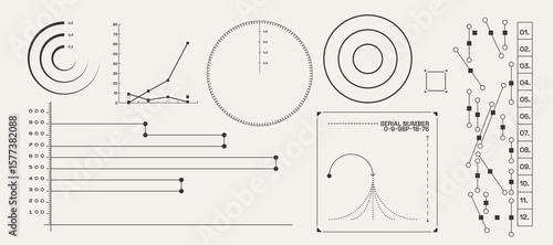 Utilitarian Graphic Set Diagrams, Shapes, Lines. Fully editable Vector assets