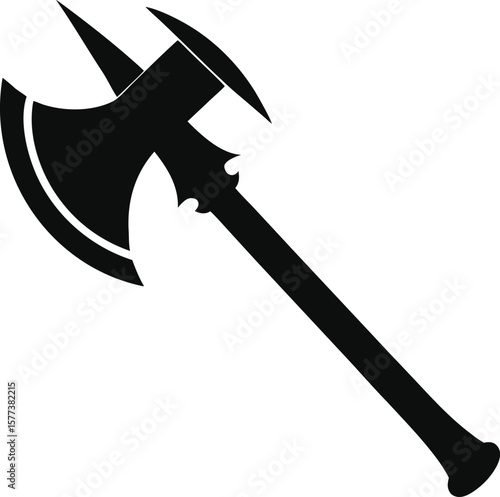 Silhouette of a lightweight battle axe