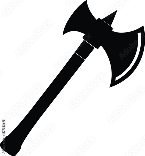 Silhouette of a lightweight battle axe