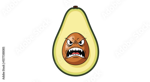 This angry avocado is a fierce fruit ready to fight for its place on your plate