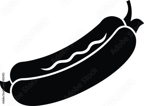 Classic hotdog silhouette a taste of street food tradition