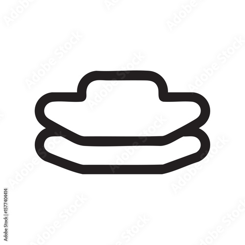  A simple outline icon of a clam shell.