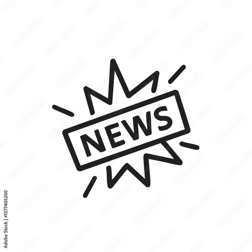 Fototapeta premium An outline icon of a 