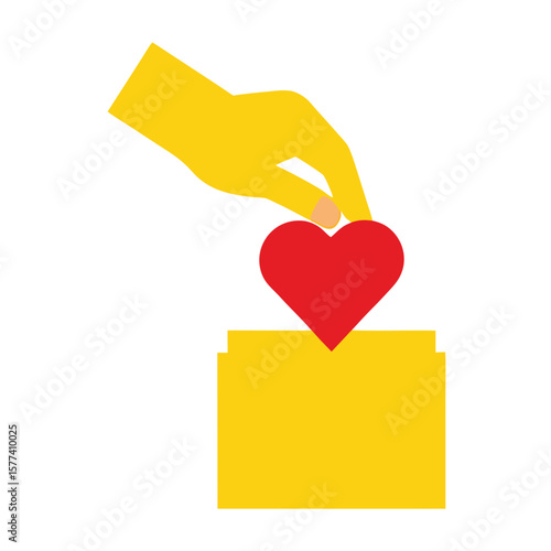 Giving Back A Heartfelt Illustration of Donation and Charity