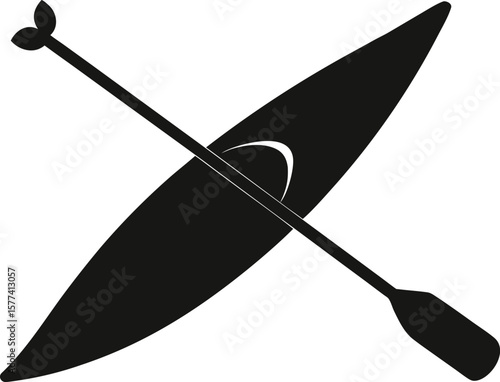 Kayak vector outline design