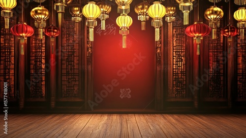 Minimalist Festive Background for Chinese New Year Celebrations