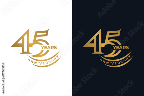 Sophisticated Forty Fifth Anniversary Celebration Logo Design
