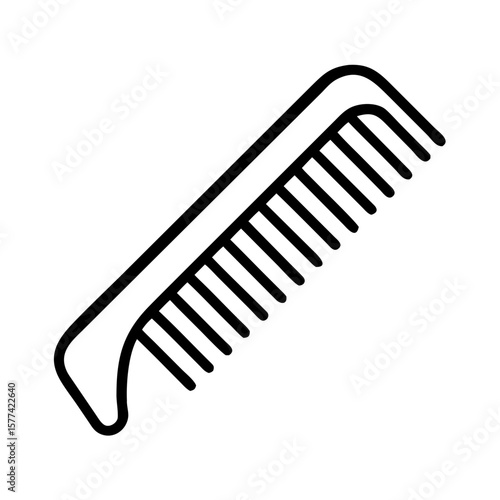 Simple hair comb design for grooming and styling in personal care routines
