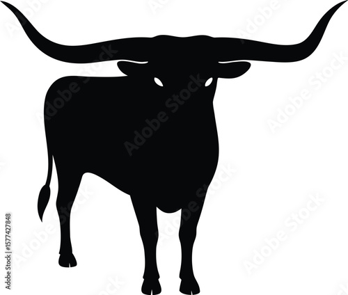 Cow graphic icon cow black silhouette isolated on white