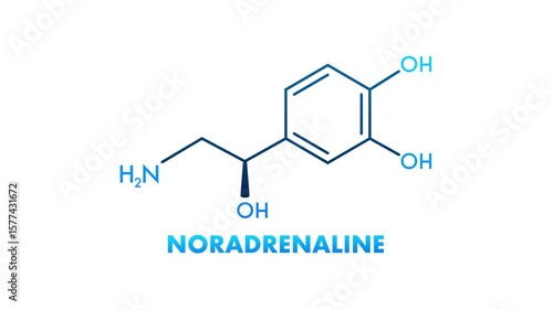 Noradrenaline, Nora, Norad Chemical Formula and Molecule Structure