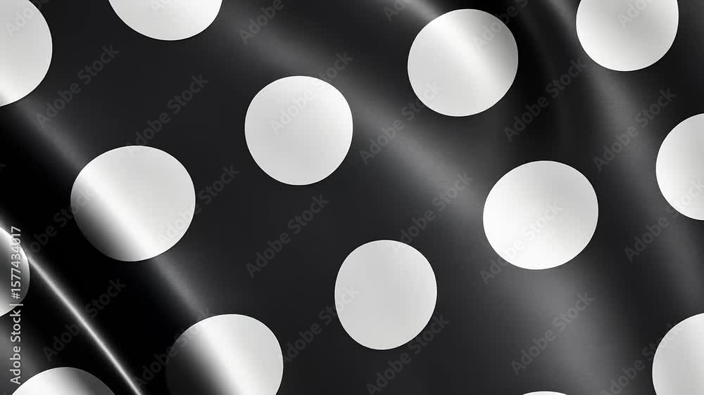 Black fabric with white polka dots Black fabric with white polka dots