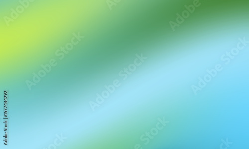 Abstract flowing gradient background with smooth transitions between vibrant yellow green and cool blue tones creating a serene and modern design