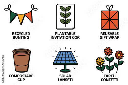 Sustainable Living: Icon Set for Eco-Conscious Projects