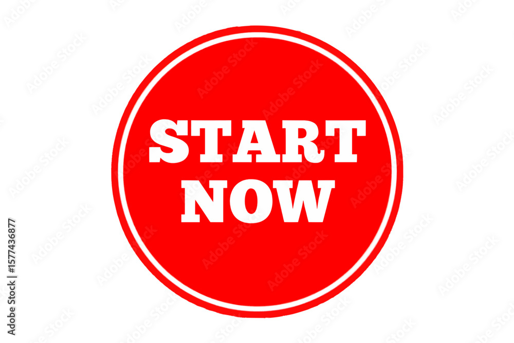 Bold Red “Start Now” Button for Immediate Action and Motivation
