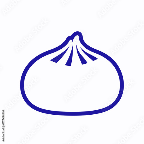 Dumpling Flat Vector Icon