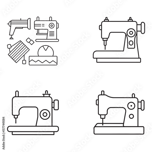 sewing machine vector illustration