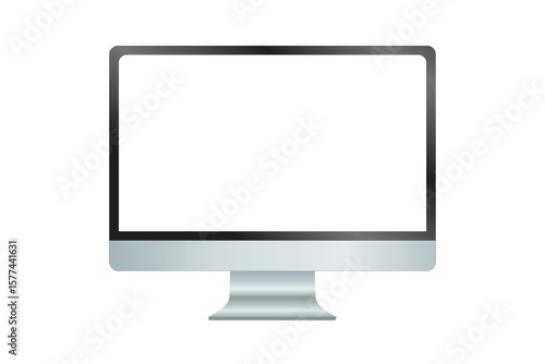 Modern Monitor with Blank Display: An elegant monitor with a sleek, modern design, featuring a blank display, invites a world of possibilities and digital experiences.