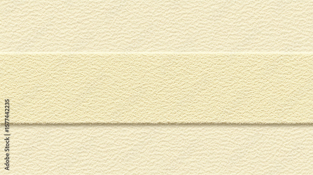 Fototapeta premium Pale Textured Cream Background with Horizontal Band, Ideal for Subtle Design Elements