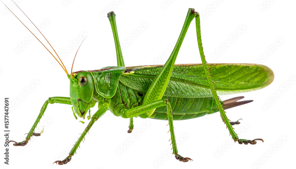 Fototapeta premium Grasshopper isolated on white background. Png