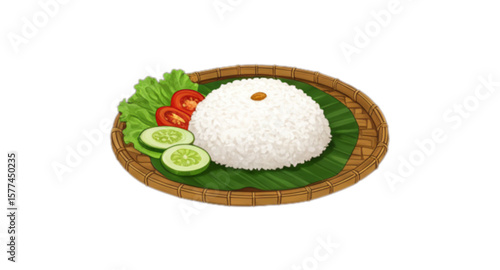 A portion of rice on a plate 