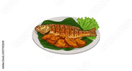 fried fish on a plate