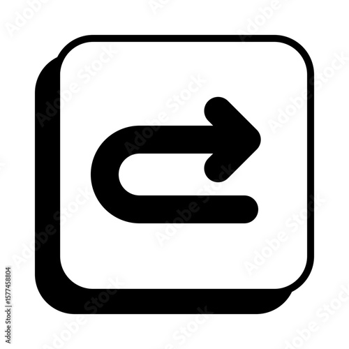 Back Icon in Solid Style