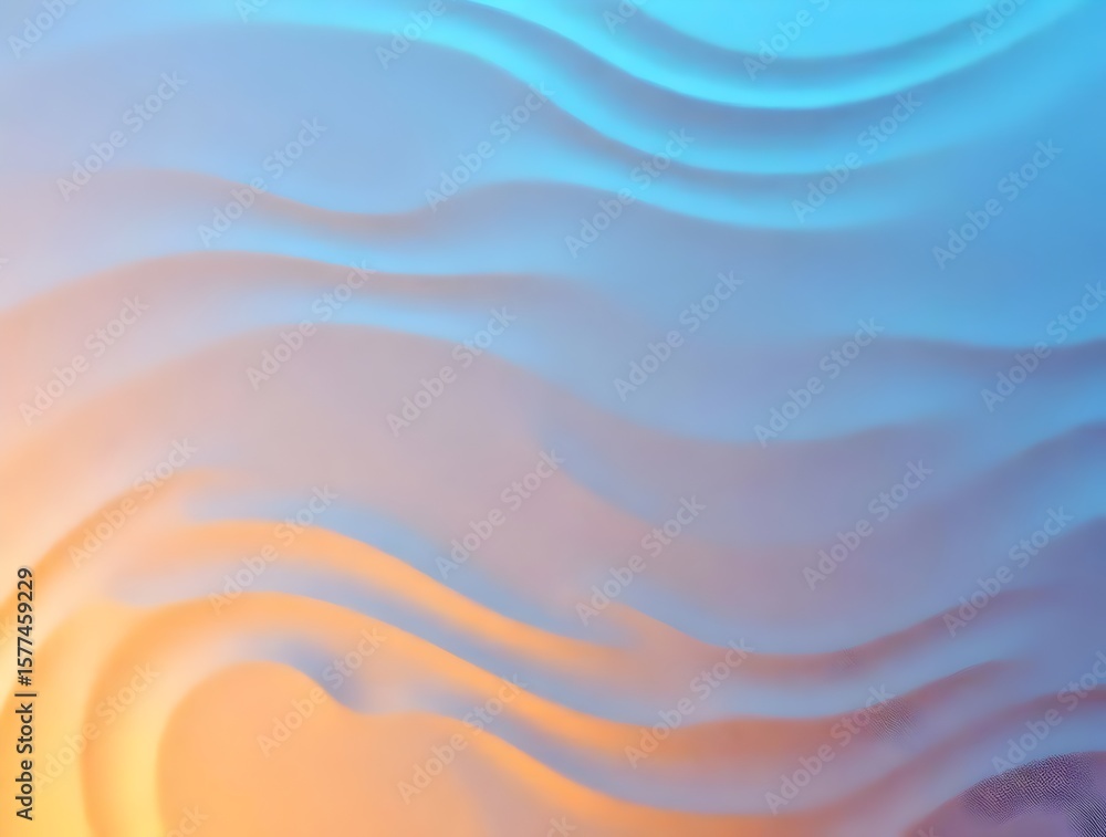 Obraz premium Vibrant Wave Pattern: Abstract Blue and Orange Gradient