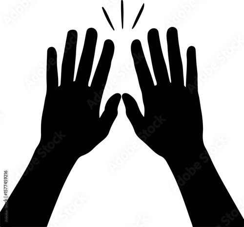 Clapping Hands Silhouette