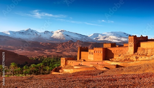 high atlas mountains morocco photographed near ait ben haddou ouarzazite fortified kasbah