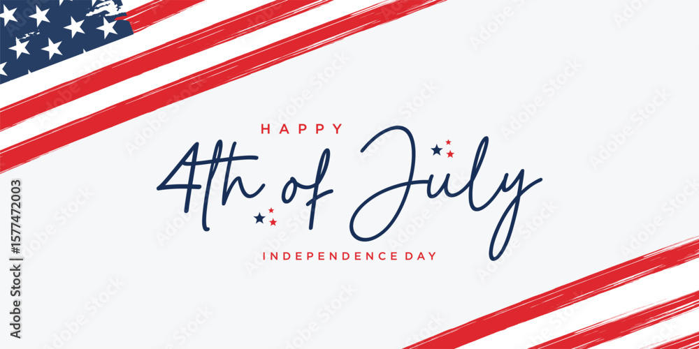 Obraz premium Happy Fourth of July Independence day USA Background Design Vector illustration