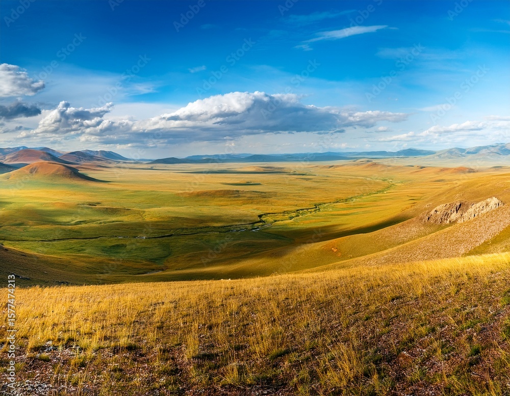 Fototapeta premium panorama of the steppe in khakassia